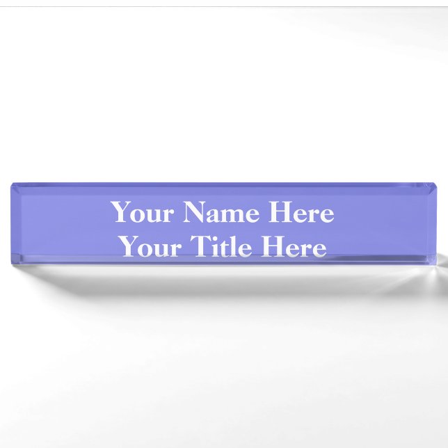 Placa De Nombre Periwinkle Purple (Anverso)