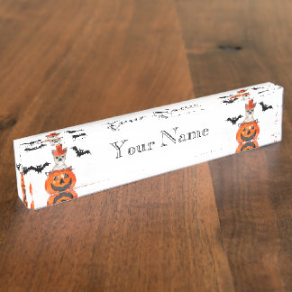 Placa De Nombre Perro de la chihuahua de Halloween