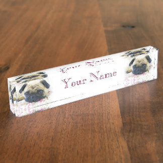 Placa De Nombre Perro del barro amasado