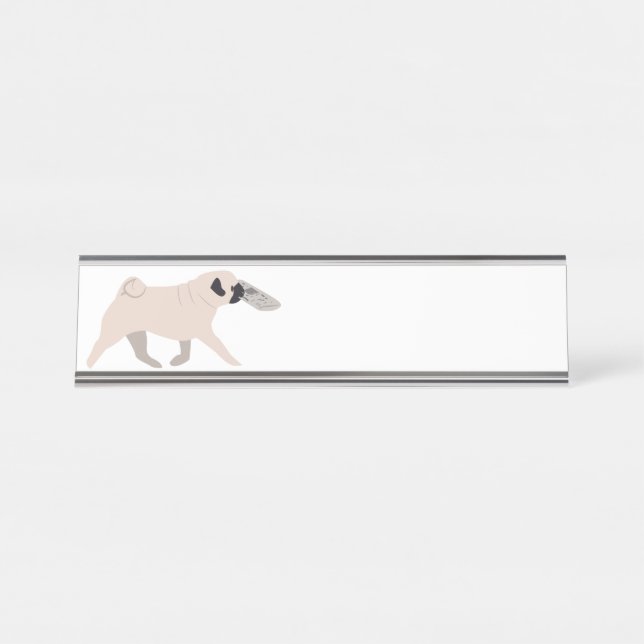 Placa De Nombre Perro Pug (Anverso)