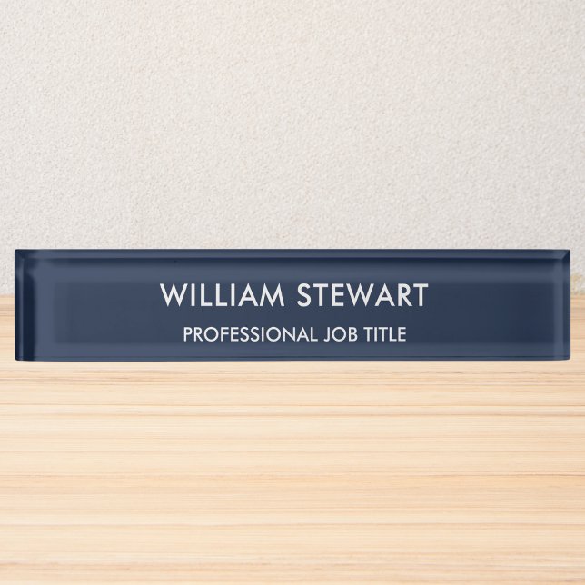 Placa De Nombre Personal profesional del empleado azul de la Marin (Subido por el creador)