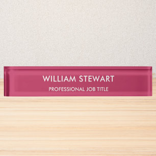 Placa De Nombre Personal profesional Minimalista de los empleados 