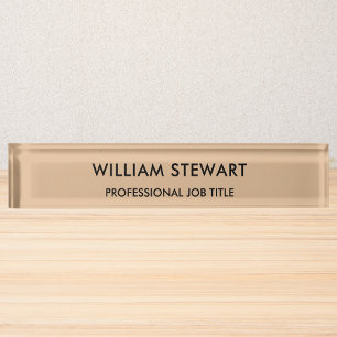 Placa De Nombre Personal profesional Minimalista de los empleados