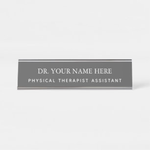 Placa De Nombre Personalice al Asistente de Terapia Física, PTA