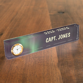 Placa De Nombre Personalice el cielo de Borealis de la aurora de