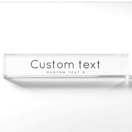 Placa De Nombre Personaliza 2" x 10" x 1"