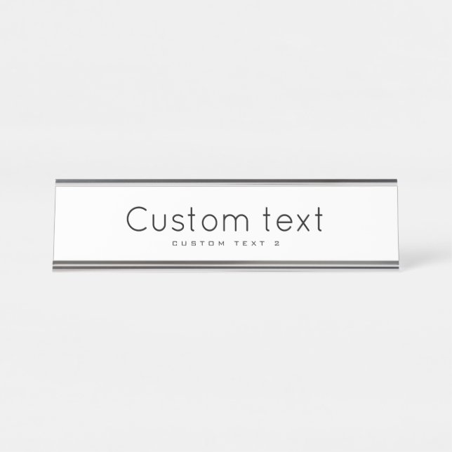 Placa De Nombre Personaliza 2" x 8" (Anverso)