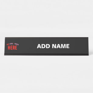 PLACA DE NOMBRE PERSONALIZABLE MODERNO ESTILO BLANCO VERIFICADO MA