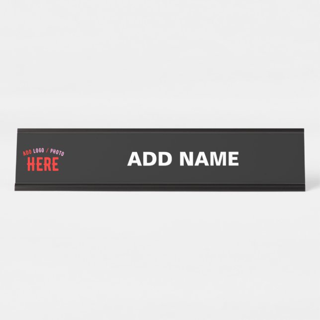 PLACA DE NOMBRE PERSONALIZABLE MODERNO ESTILO BLANCO VERIFICADO MA (Anverso)