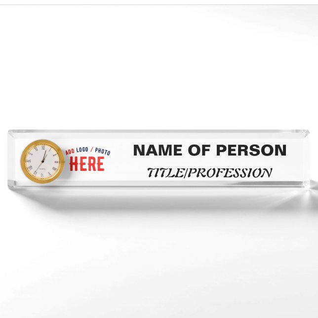 PLACA DE NOMBRE PERSONALIZABLE MODERNO ESTILO BLANCO VERIFICADO MA (Anverso)