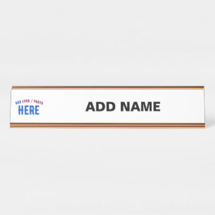 PLACA DE NOMBRE PERSONALIZABLE MODERNO ESTILO BLANCO VERIFICADO MA