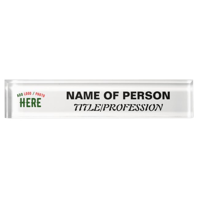 PLACA DE NOMBRE PERSONALIZABLE MODERNO ESTILO BLANCO VERIFICADO MA (Anverso)