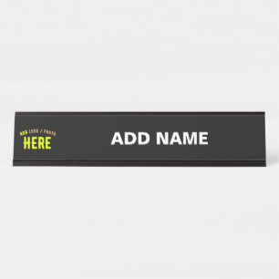 PLACA DE NOMBRE PERSONALIZABLE MODERNO ESTILO BLANCO VERIFICADO MA
