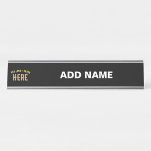 PLACA DE NOMBRE PERSONALIZABLE MODERNO ESTILO BLANCO VERIFICADO MA