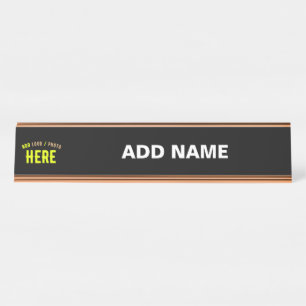 PLACA DE NOMBRE PERSONALIZABLE MODERNO ESTILO BLANCO VERIFICADO MA