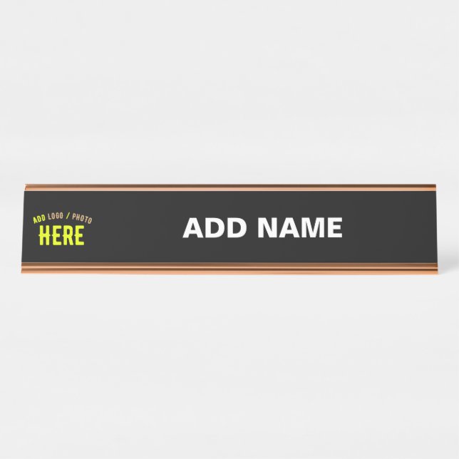 PLACA DE NOMBRE PERSONALIZABLE MODERNO ESTILO BLANCO VERIFICADO MA (Anverso)