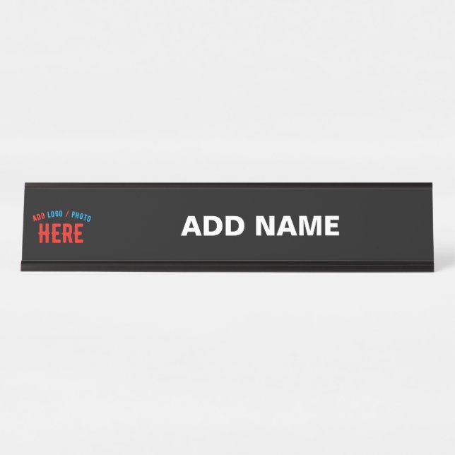 PLACA DE NOMBRE PERSONALIZABLE MODERNO ESTILO BLANCO VERIFICADO MA (Anverso)