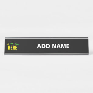 PLACA DE NOMBRE PERSONALIZABLE MODERNO ESTILO BLANCO VERIFICADO MA