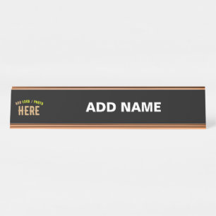 PLACA DE NOMBRE PERSONALIZABLE MODERNO ESTILO BLANCO VERIFICADO MA