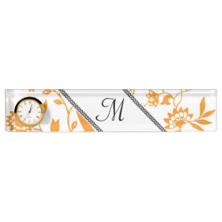 Placa De Nombre Personalización de la información Monogramada Leaf