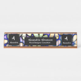 Placa De Nombre Personalización de monograma moderno profesional e