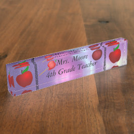 Placa De Nombre Personalización del nombre Apple Teacher Class Aur