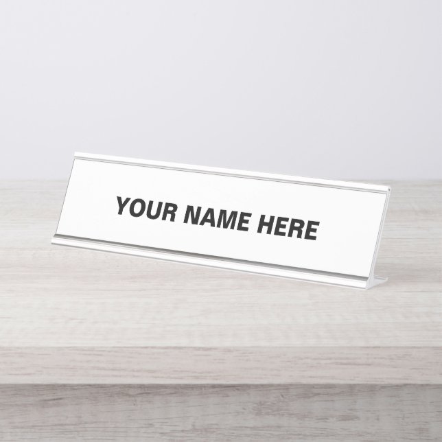 Placa De Nombre Personalización o Personalizar (Anverso)