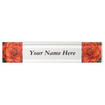 Placa de nombre personalizada con opción de reloj