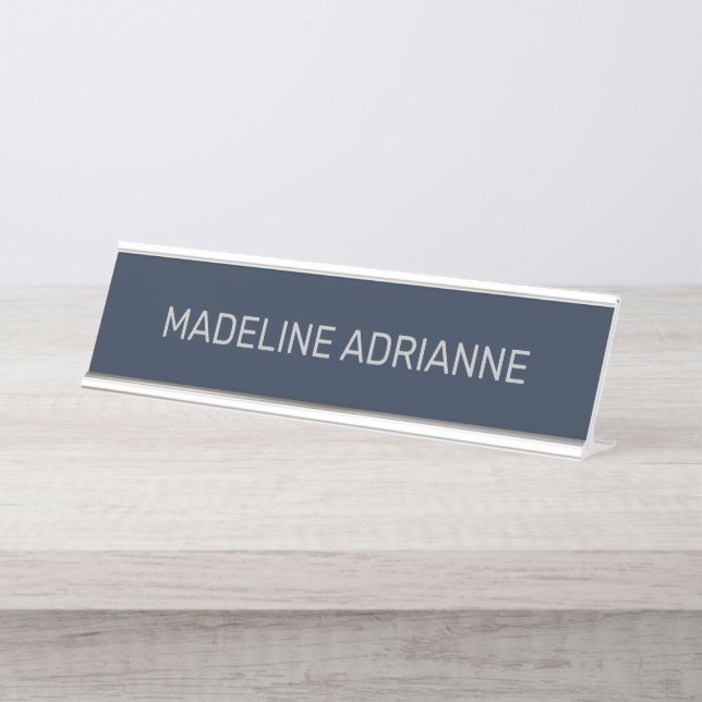 Placa de nombre personalizada de escritorio modern (Anverso)