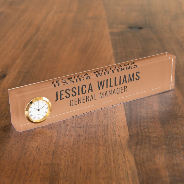 Placa de Nombre Personalizada | Letrero de Nombre  (Lateral)