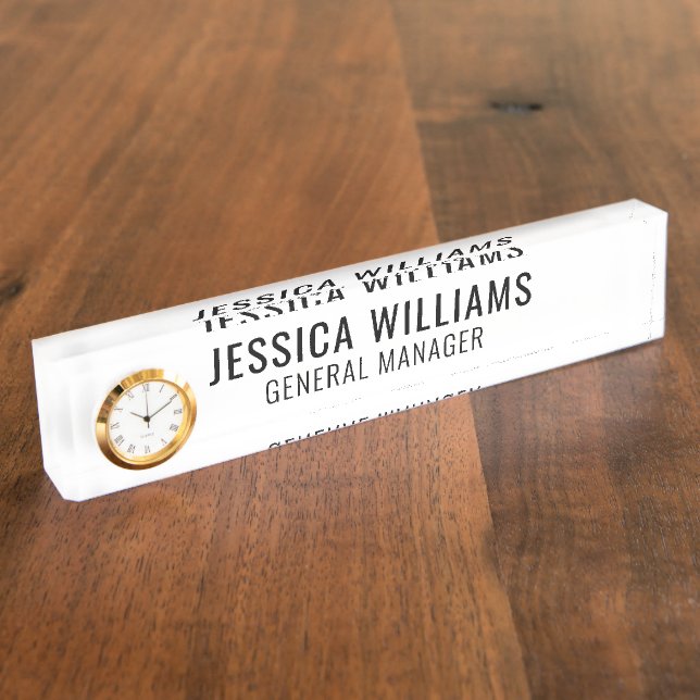 Placa de Nombre Personalizada | Letrero de Nombre  (Lateral)