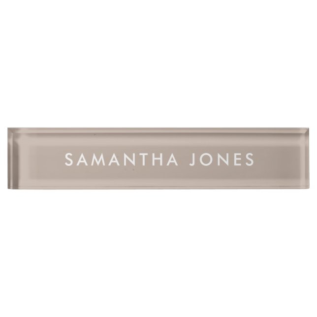 Placa de nombre personalizada Neutral Classic (Anverso)