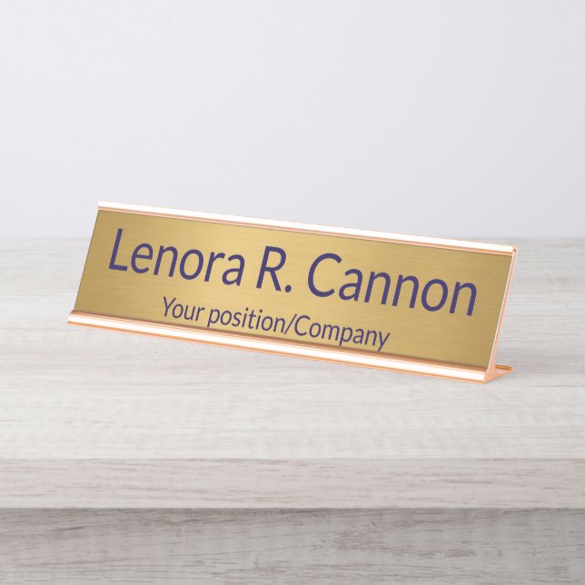Placa de nombre personalizada para decoración de o (Anverso)