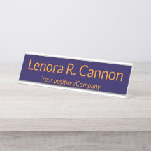 Placa de nombre personalizada para decoración de o