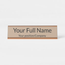 Placa de nombre personalizada para decoración de o