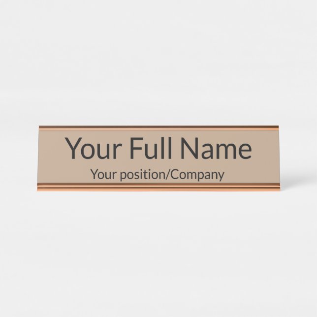 Placa de nombre personalizada para decoración de o (Anverso)