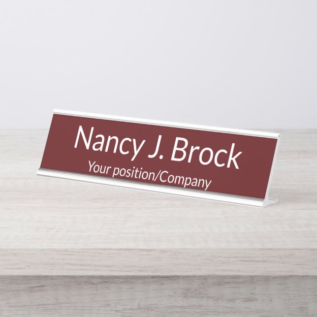 Placa de nombre personalizada para decoración de o (Anverso)