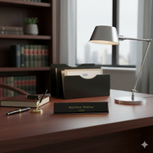 Placa de nombre personalizada para escritorio de a