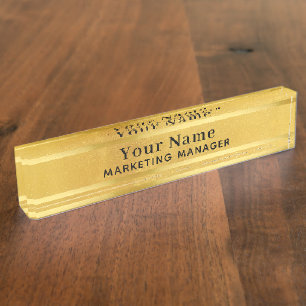 Placa de nombre personalizada para escritorio de l