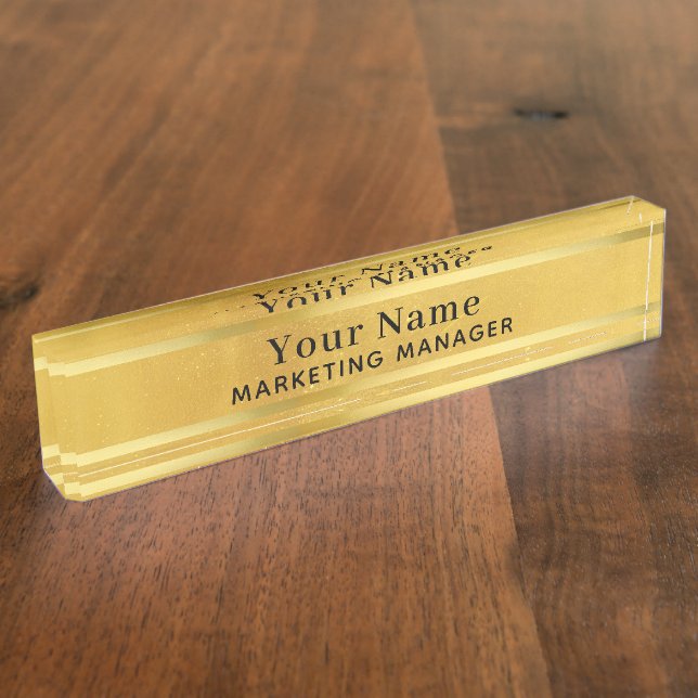 Placa de nombre personalizada para escritorio de l (Lateral)