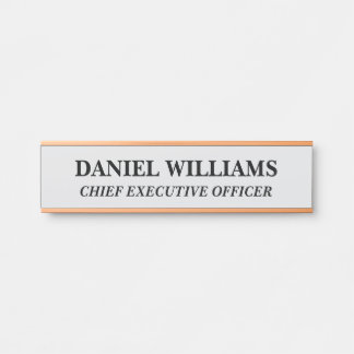 Placa de nombre personalizada profesional para pue