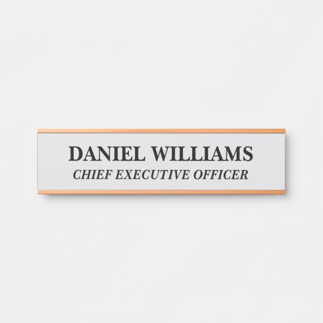 Placa de nombre personalizada profesional para pue (Anverso)