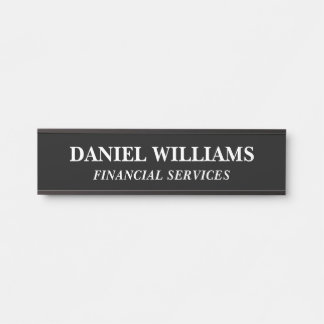 Placa de nombre personalizada profesional para pue