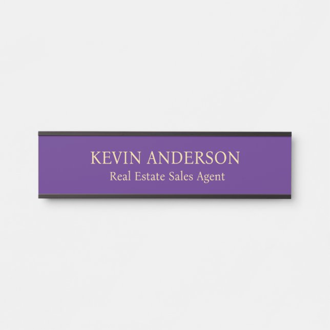 Placa de nombre personalizada profesional para pue (Anverso)
