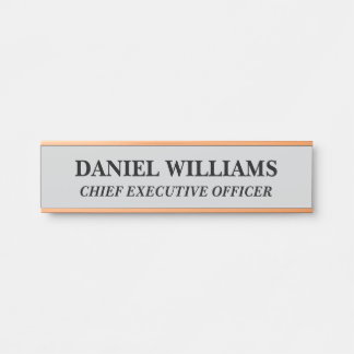 Placa de nombre personalizada profesional para pue