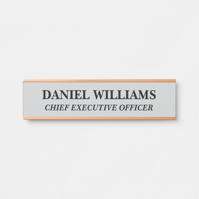 Placa de nombre personalizada profesional para pue (Anverso)