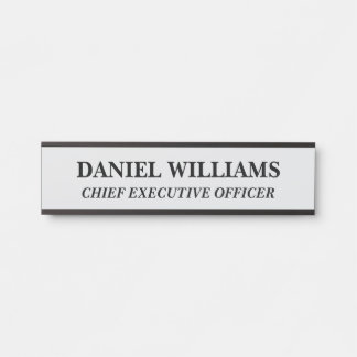 Placa de nombre personalizada profesional para pue