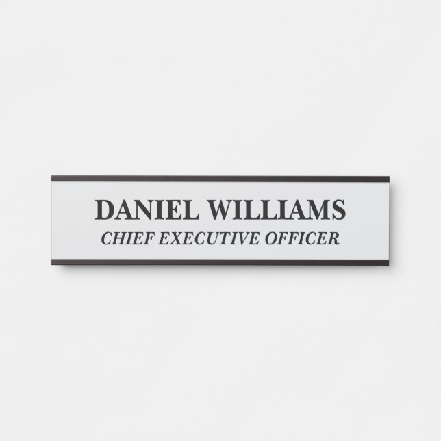 Placa de nombre personalizada profesional para pue (Anverso)