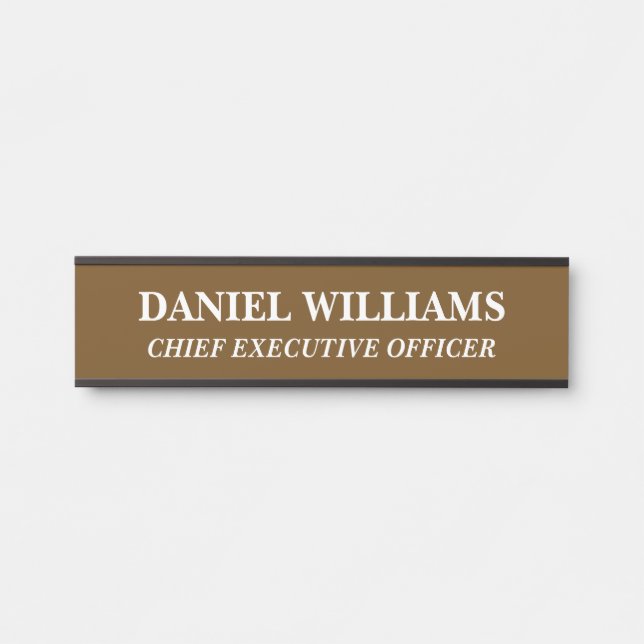 Placa de nombre personalizada profesional para pue (Anverso)