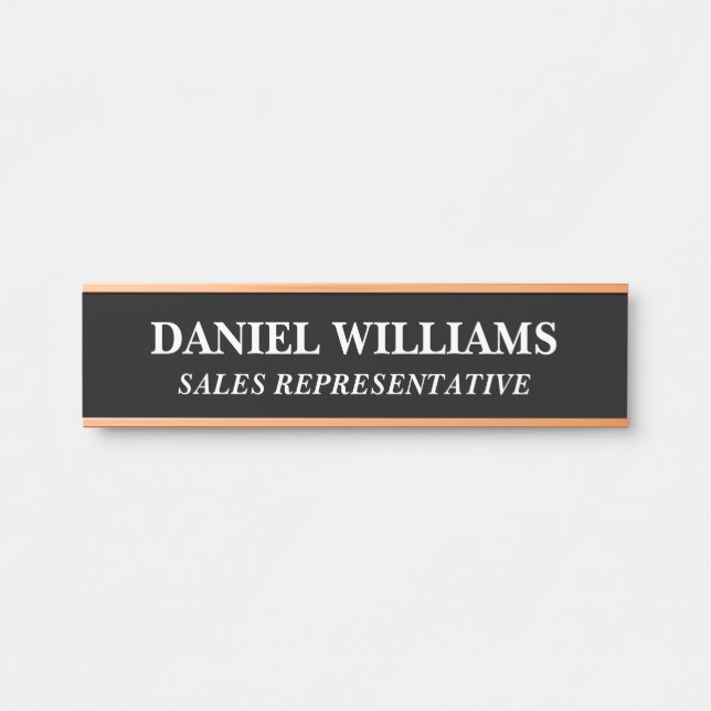 Placa de nombre personalizada profesional para pue (Anverso)